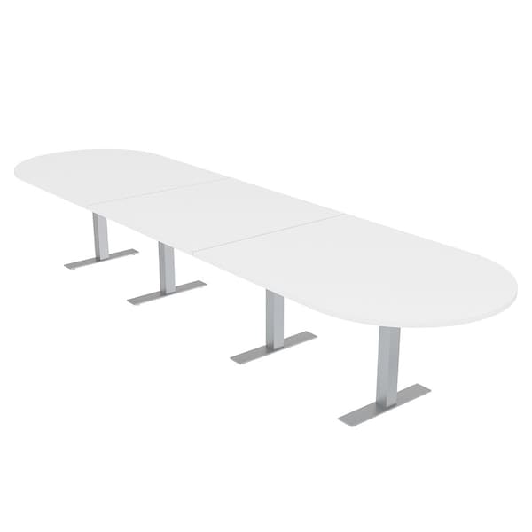 45 in W, 165.75 in L, 29 in H, Engineered Wood Top, White